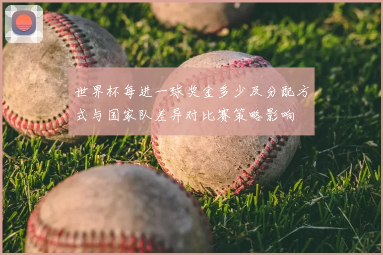 世界杯每进一球奖金多少及分配方式与国家队差异对比赛策略影响